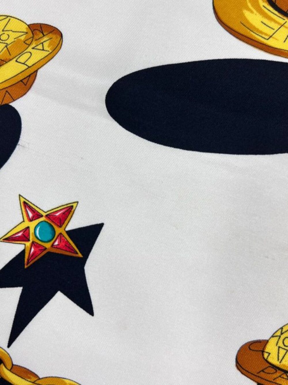 Celine Large Scarf Silk Multicolor Vintage - Picture 7 of 16